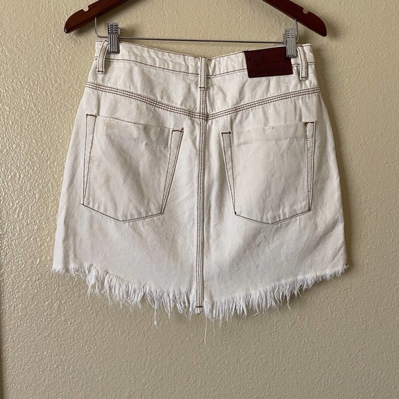 One teaspoon white denim fringe skirt - Picture 7 of 8